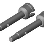 Team Corally Wheel Shaft Rear Steel - 2 Pcs C-00250-069