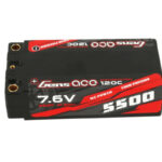 Gens ace 5500mAh 7.6V High Voltage 120C 2S2P Racing Series Shorty Black HardCase Lipo65#
