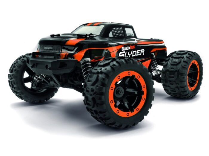 BlackZon Slyder MT 1/16 4WD Electric Monster Truck - Orange - Image 2