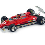 BRUMM FERRARI F1 126C2 N 27 USA OVEST LONG BEACH GP 1982 GILLES VILLENEUVE - WITH DRIVER FIGURE 1/43