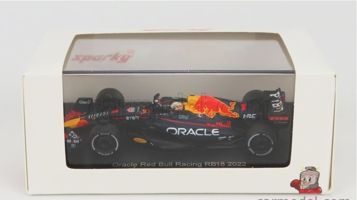 SPARK-MODEL RED BULL F1 RB18 TEAM ORACLE RED BULL RACING N 1 SEASON WORLD CHAMPION 2022 MAX VERSTAPPEN 1/64 - Image 3