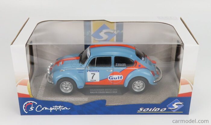 SOLIDO VOLKSWAGEN BEETLE 1303 TEAM GULF N 7 RALLY COLDS BALLS 2019 1/18 - Image 9