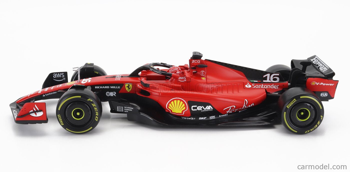 BURAGO FERRARI F1 SF-23 TEAM SCUDERIA FERRARI N 16 SEASON 2023 CHARLES LECLERC 1/18 - Image 4