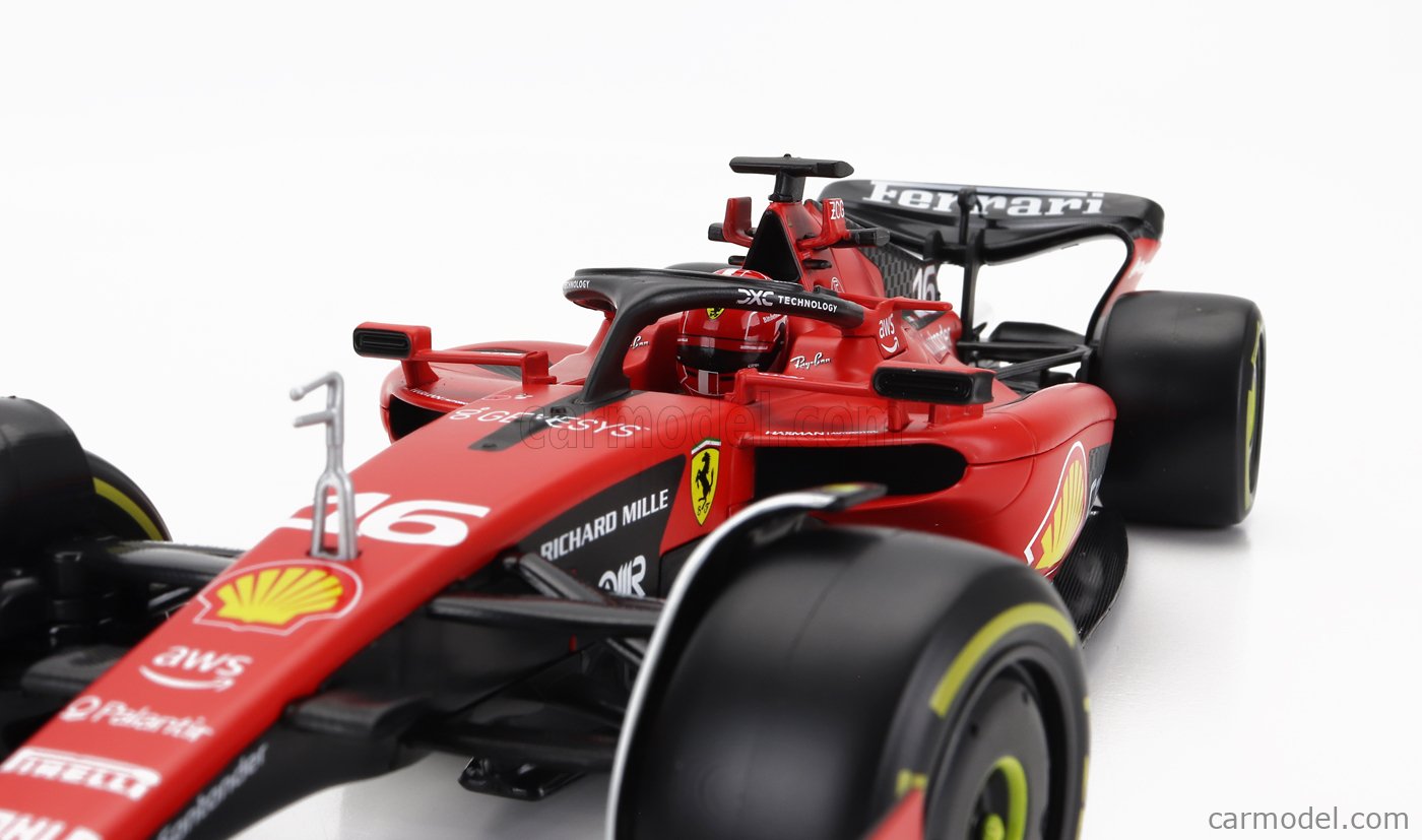 BURAGO FERRARI F1 SF-23 TEAM SCUDERIA FERRARI N 16 SEASON 2023 CHARLES LECLERC 1/18 - Image 7