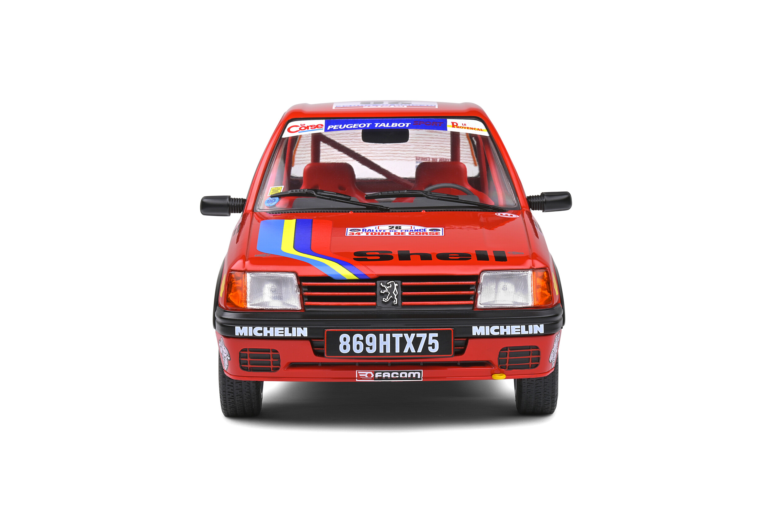 SOLIDO PEUGEOT 205 RALLYE N 26 RALLY TOUR DE CORSE 1990 H.DEVIN - F.VISTE 1/18 - Image 4