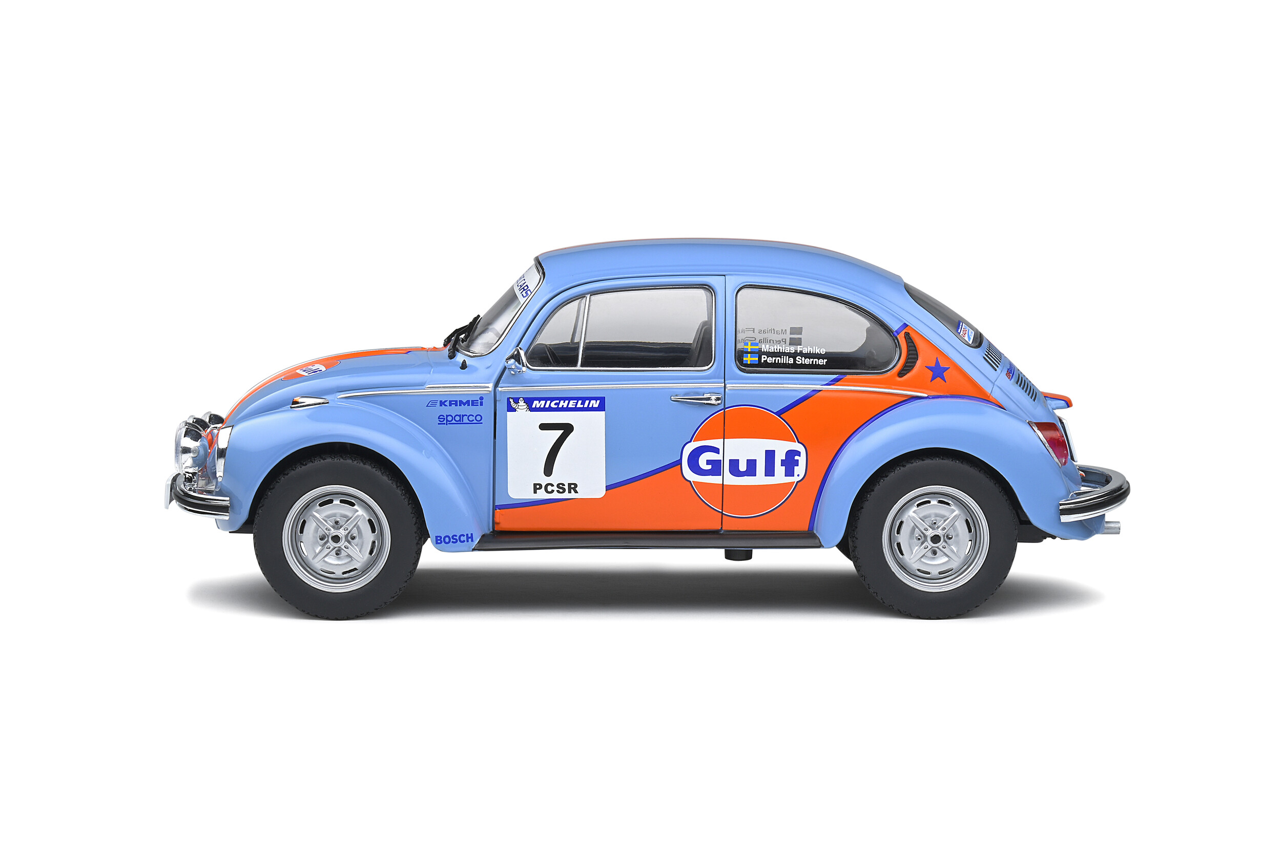 SOLIDO VOLKSWAGEN BEETLE 1303 TEAM GULF N 7 RALLY COLDS BALLS 2019 1/18 - Image 2