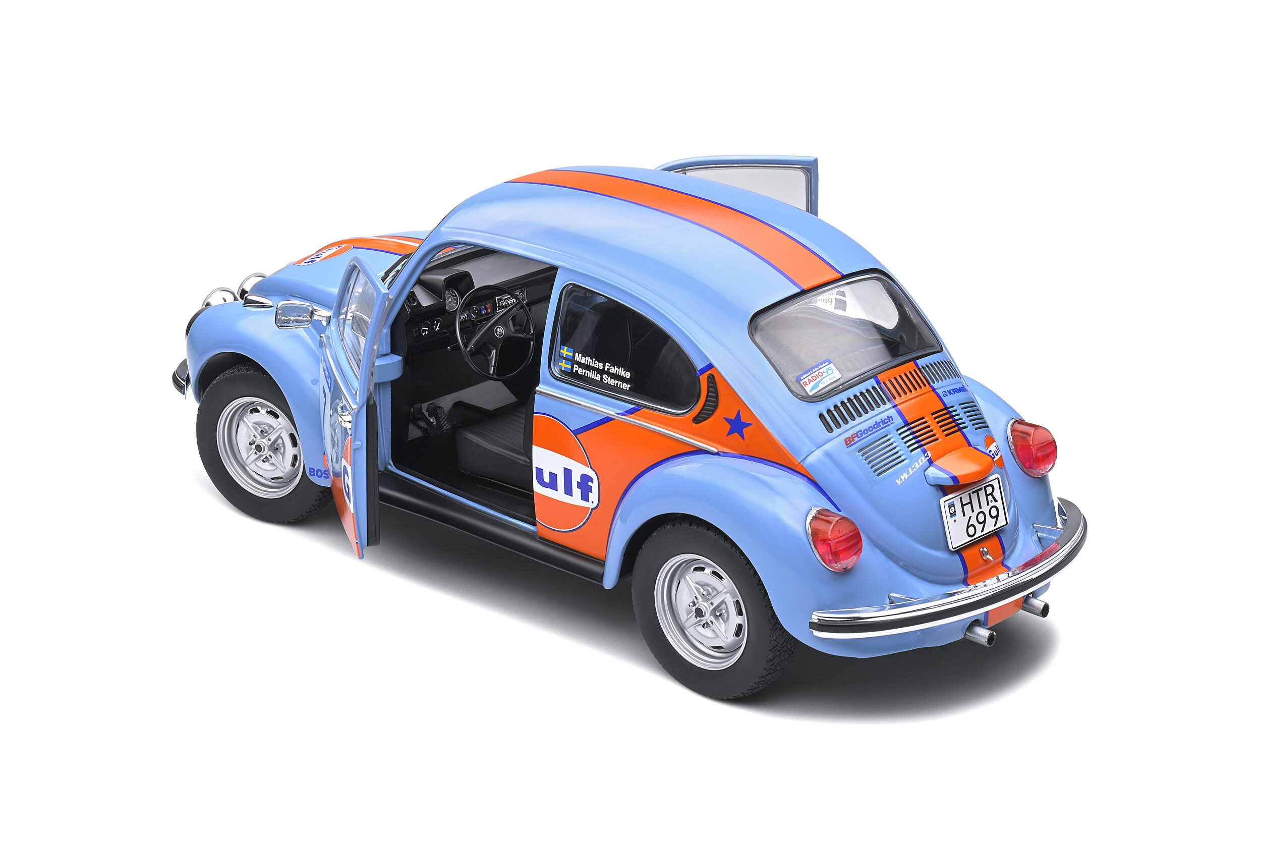 SOLIDO VOLKSWAGEN BEETLE 1303 TEAM GULF N 7 RALLY COLDS BALLS 2019 1/18 - Image 6