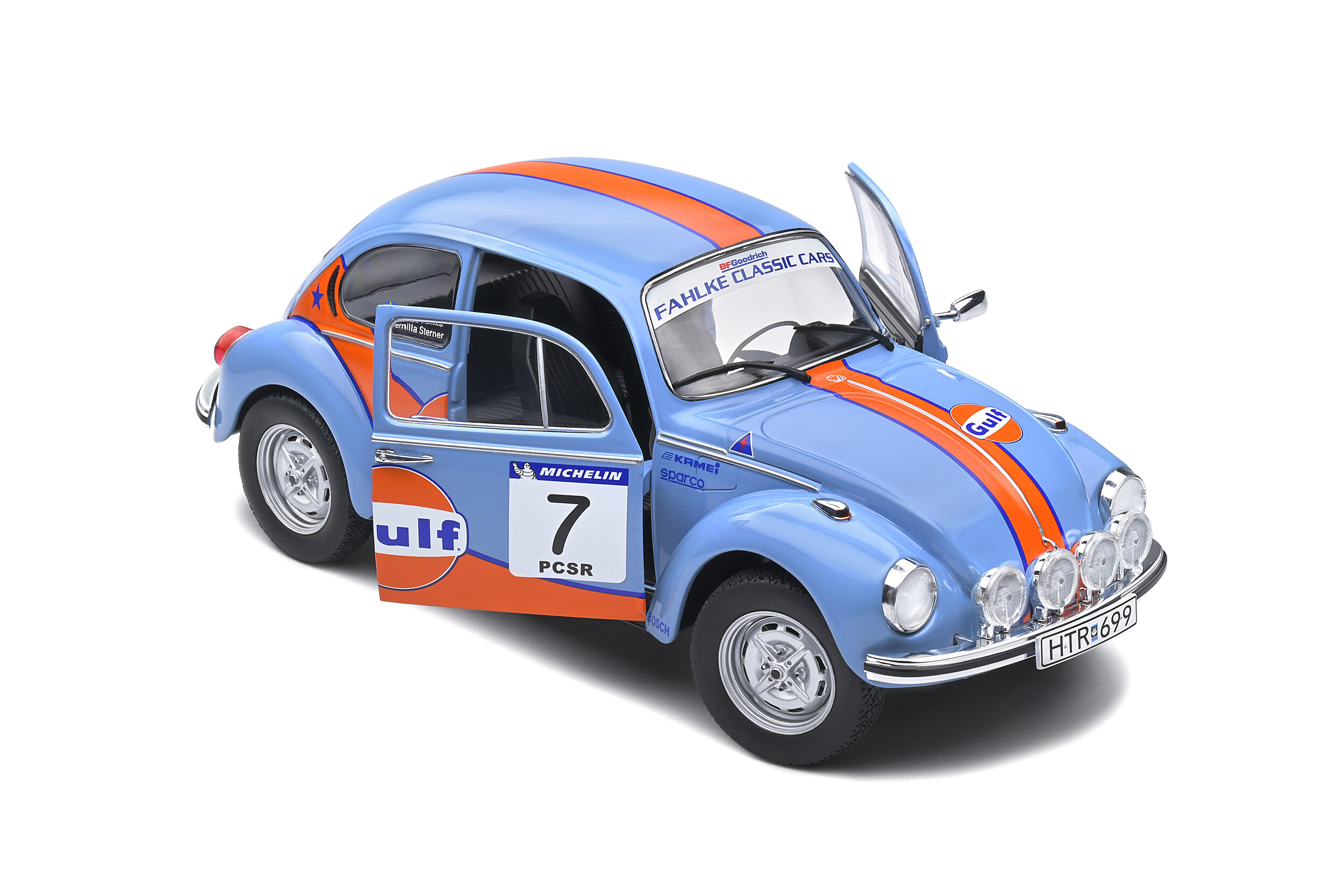 SOLIDO VOLKSWAGEN BEETLE 1303 TEAM GULF N 7 RALLY COLDS BALLS 2019 1/18 - Image 7