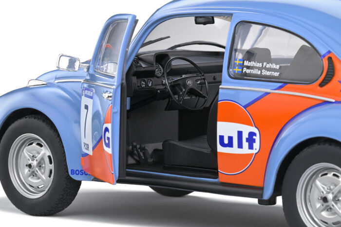 SOLIDO VOLKSWAGEN BEETLE 1303 TEAM GULF N 7 RALLY COLDS BALLS 2019 1/18 - Image 8