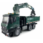 AMEWI MERCEDES-BENZ AROCS LICENCE CRANE TRUCK WITH TIPPER RTR GREEN