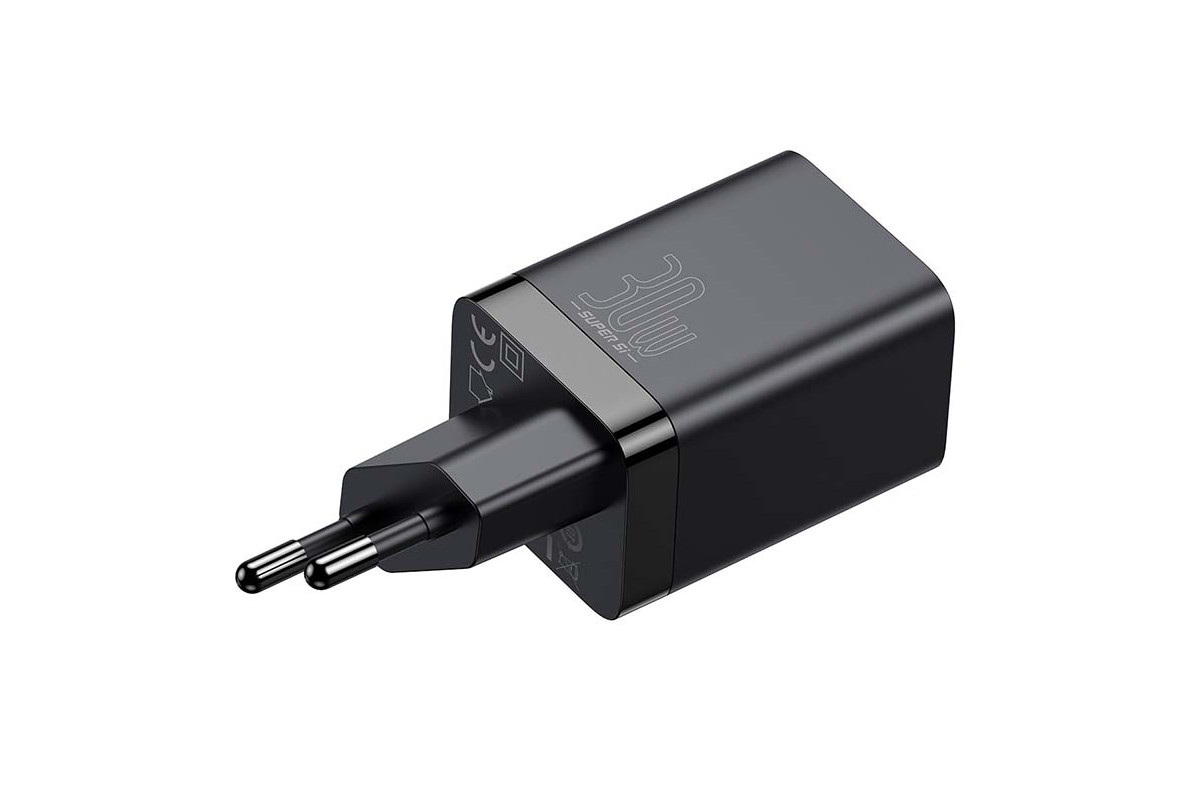 Baseus Super Si Pro Quick Charger USB + USB-C 30W (black) - CCSUPP-E01