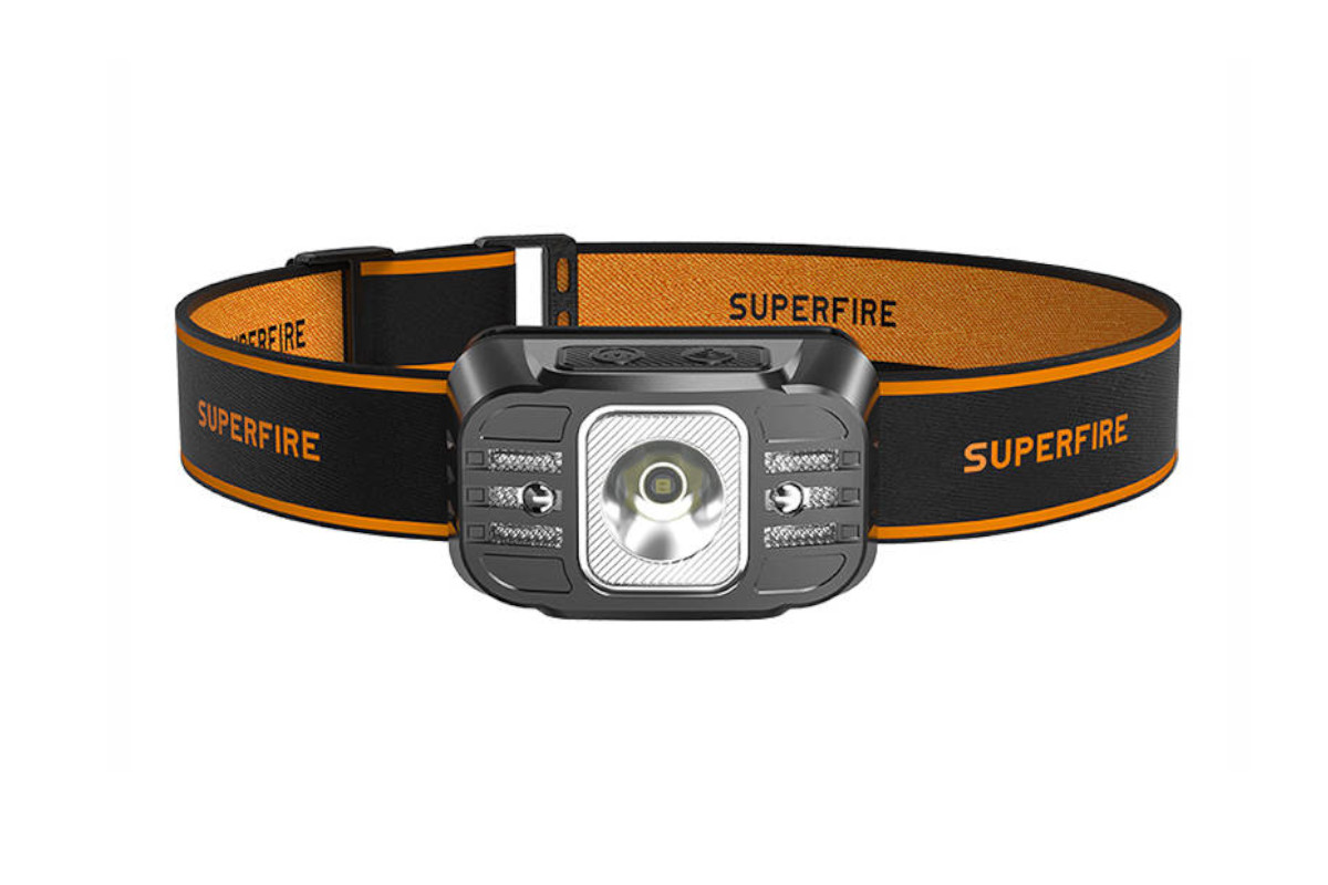 SUPERFIRE Headlamp Superfire HL75-X, 220lm, USB