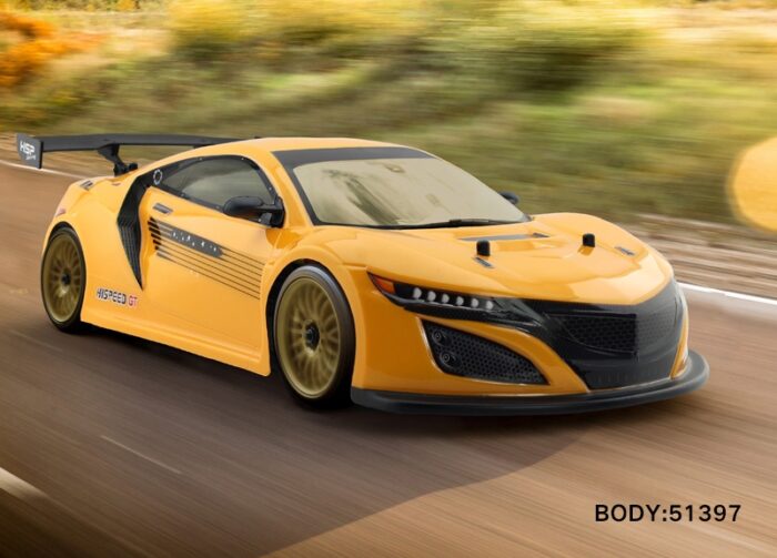 HSP GT PRO 1/10 2.4 GHz Brushless On-road, Yellow - Image 2