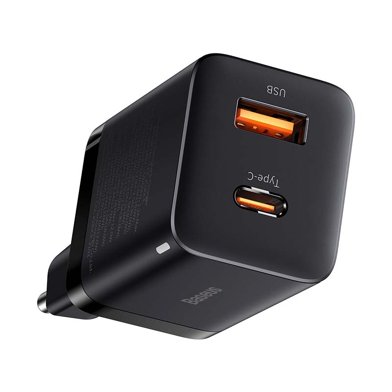 Baseus Super Si Pro Quick Charger USB + USB-C 30W (black) - CCSUPP-E01 - Image 2