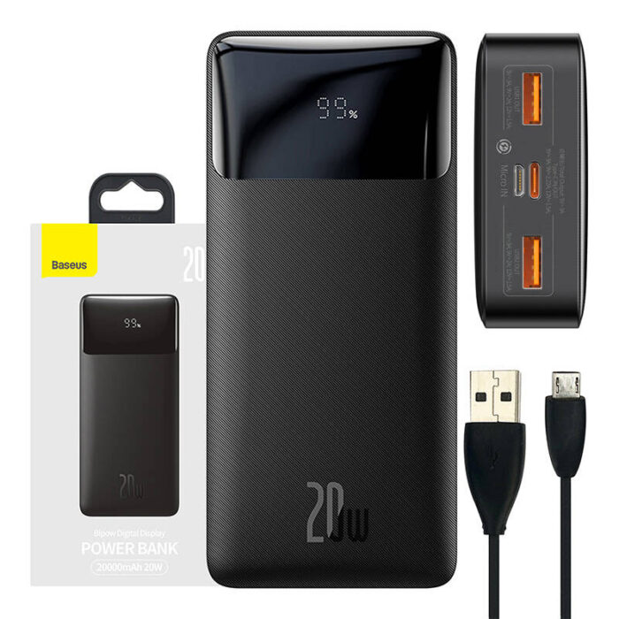 BASEUS Powerbank Baseus Bipow 20000mAh, 20W (black) - Image 5