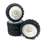 ABSIMA 1:10 Wheel Set "Rally Block Design" white (4) 2510062