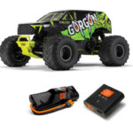 ARRMA 1/10 GORGON 4X2 MEGA 550 Brushed Monster Truck RTR with Battery & Charger, Yellow