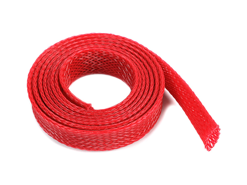Revtec Wire Protection Sleeve - Braided - 10mm - Red - 1m