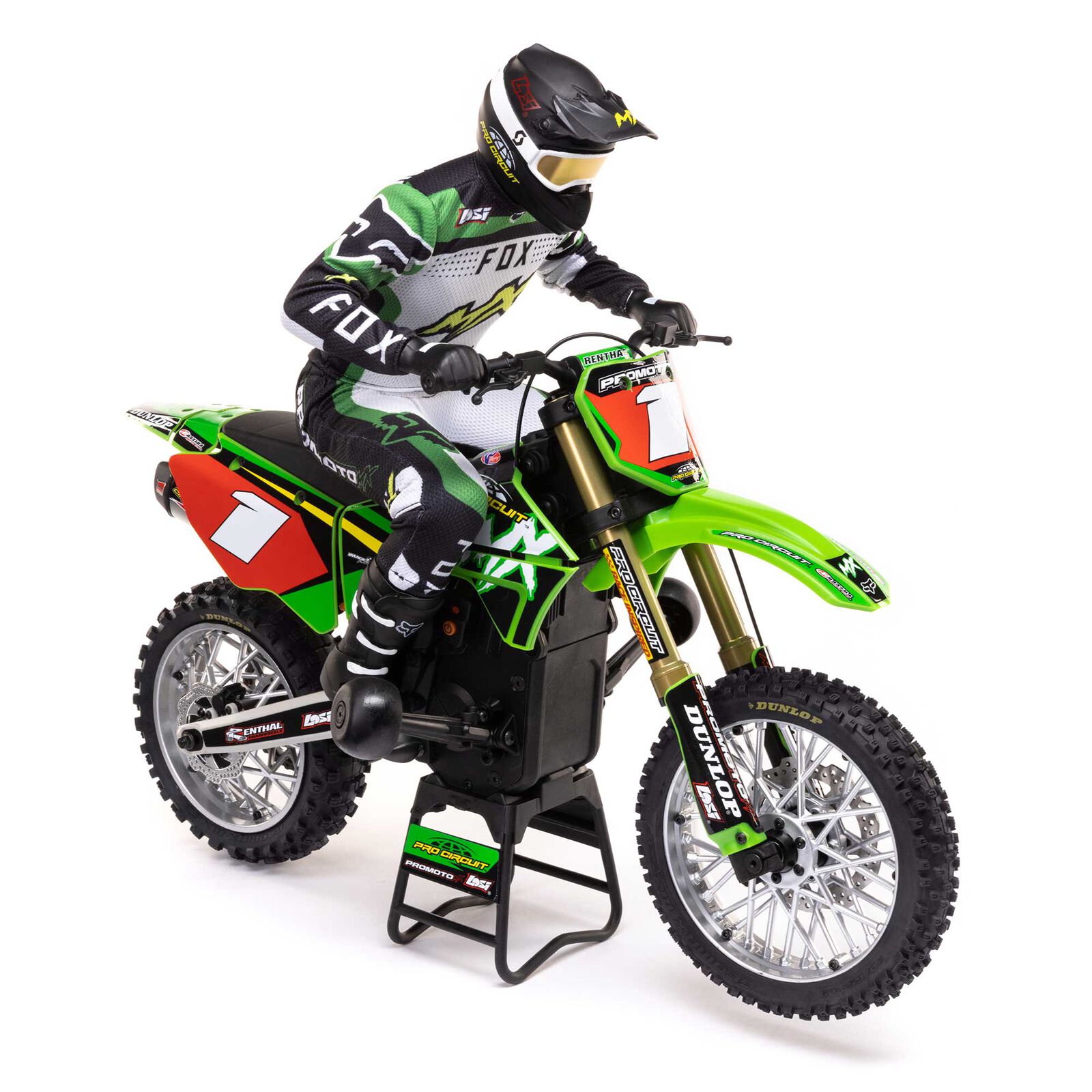 LOSI 1/4 Promoto-MX Motorcycle RTR with Battery and Charger, Pro Circuit - Image 5