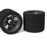 Team Corally Attack foam tires 1/8 SSX-8 - 35 shore - Rear - 72mm - Carbon Flex Rims - 2 pcs