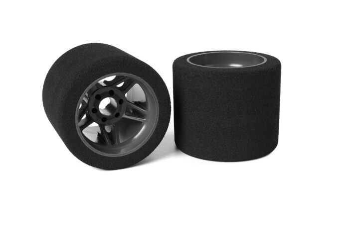 Team Corally Attack foam tires 1/8 SSX-8 - 35 shore - Rear - 72mm - Carbon Flex Rims - 2 pcs