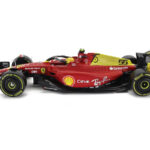 BURAGO FERRARI F1-75 SCUDERIA FERRARI N 55 4th MONZA GP ITALY 2022 CARLOS SAINZ - WITH PILOT AND SHOWCASE