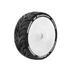 Louise RC MFT GT-TARMAC 1-8 Buggy Tire Set - Mounted - Super Soft - White Wheels - Hex 17mm - L-T3285VW