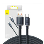 Baseus Crystal Shine Braided USB 2.0 Cable USB-C male - USB-A male Μαύρο 2m (CAJY000501) (BASCAJY000501) (30736)
