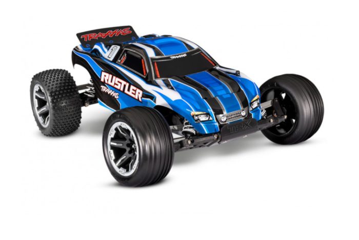TRAXXAS Rustler 2WD 1/10 RTR TQ Blue USB - With Battery/Charger