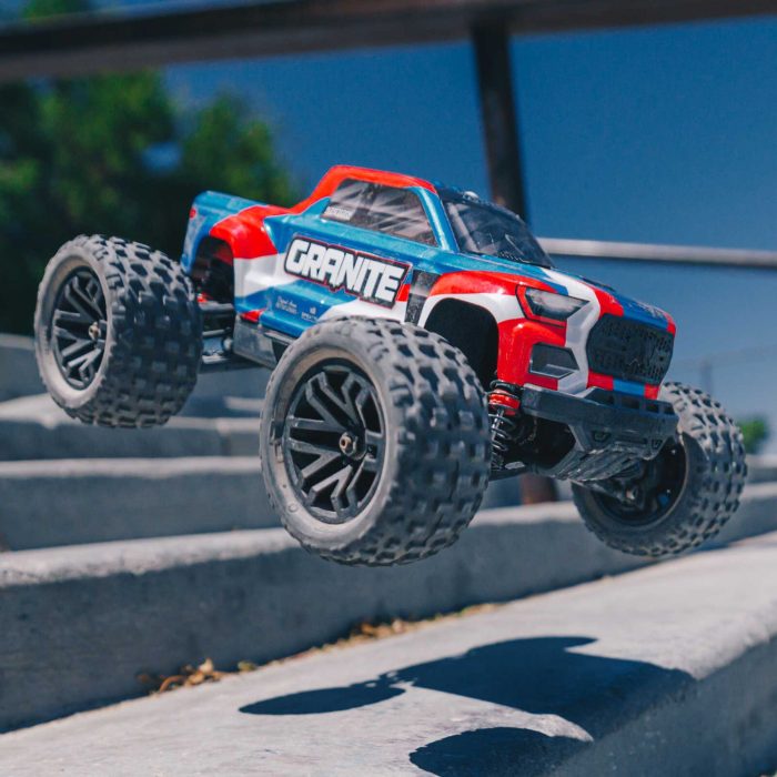 ARRMA 1/18 GRANITE GROM MEGA 380 Brushed 4X4 Monster Truck RTR with Battery & Charger, Blue - Image 4