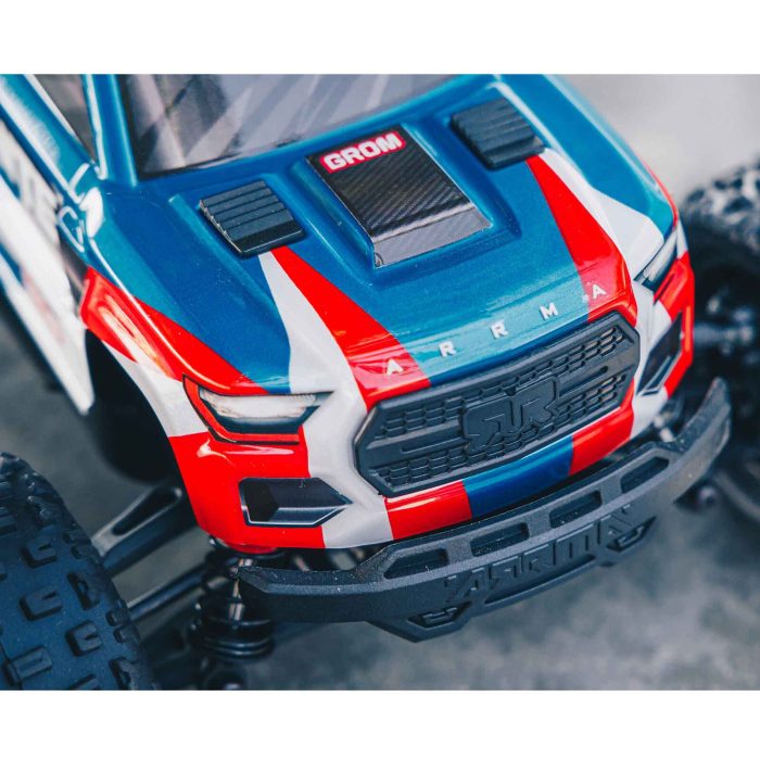 ARRMA 1/18 GRANITE GROM MEGA 380 Brushed 4X4 Monster Truck RTR with Battery & Charger, Blue - Image 7