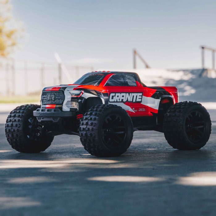 ARRMA 1/18 GRANITE GROM MEGA 380 Brushed 4X4 Monster Truck RTR with Battery & Charger, Red - Image 3