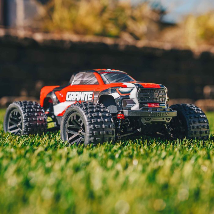 ARRMA 1/18 GRANITE GROM MEGA 380 Brushed 4X4 Monster Truck RTR with Battery & Charger, Red - Image 7