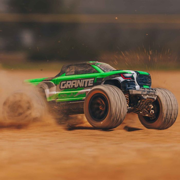 ARRMA 1/18 GRANITE GROM MEGA 380 Brushed 4X4 Monster Truck RTR with Battery & Charger, Green - Image 4