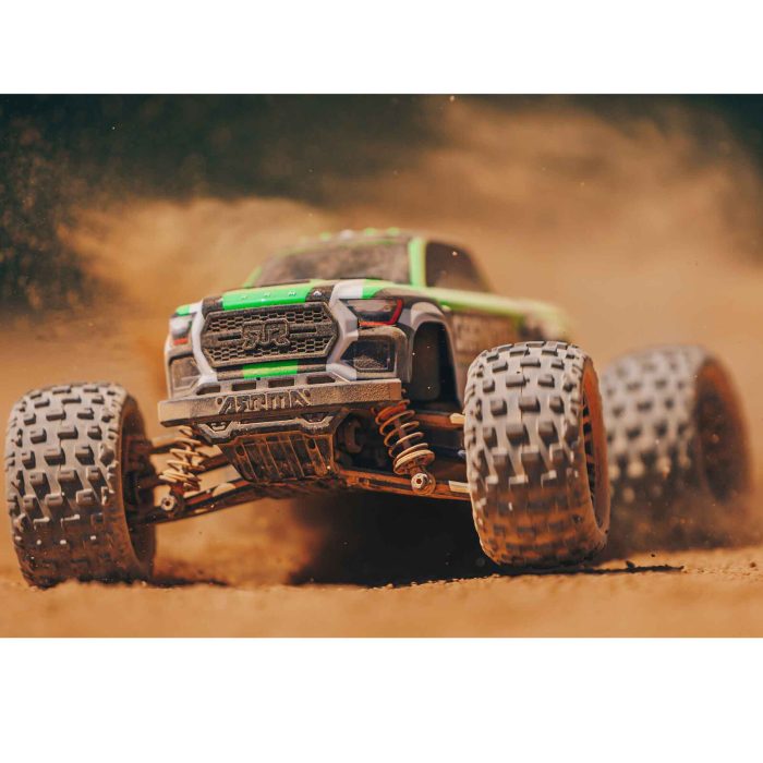 ARRMA 1/18 GRANITE GROM MEGA 380 Brushed 4X4 Monster Truck RTR with Battery & Charger, Green - Image 3