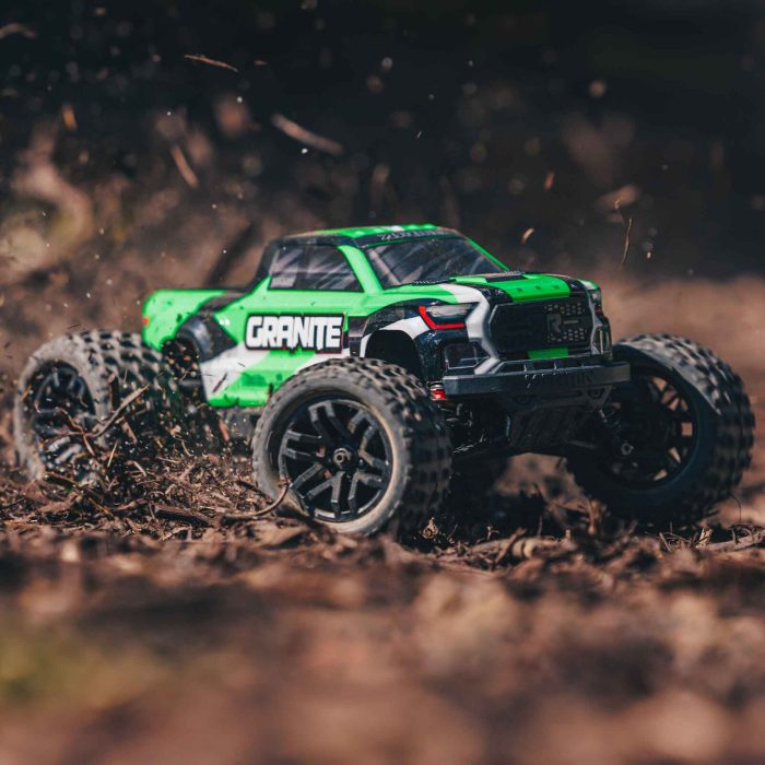 ARRMA 1/18 GRANITE GROM MEGA 380 Brushed 4X4 Monster Truck RTR with Battery & Charger, Green - Image 6