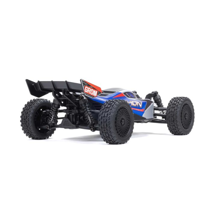 ARRMA TYPHON GROM MEGA 380 Brushed 4X4 Small Scale Buggy RTR with Battery & Charger, Blue/Silver - Image 4