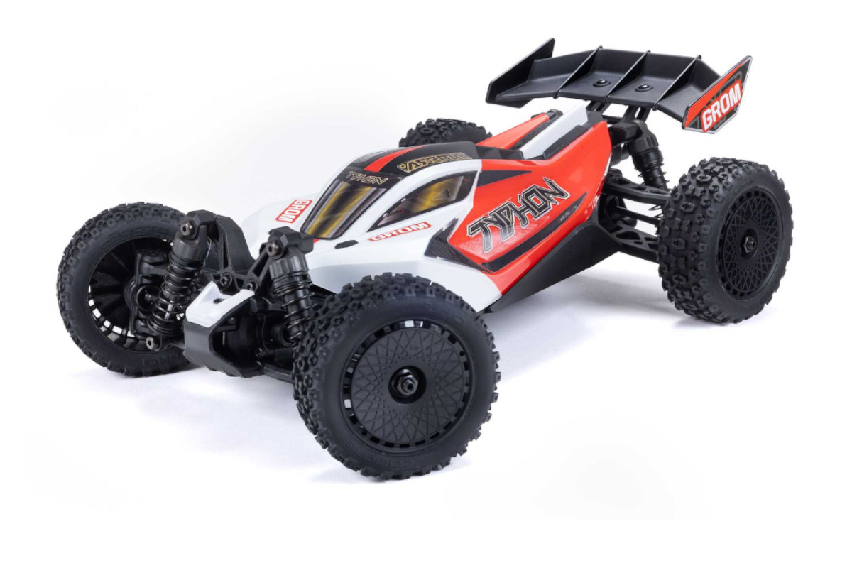 ARRMA TYPHON GROM MEGA 380 Brushed 4X4 Small Scale Buggy RTR with Battery & Charger, Red/White