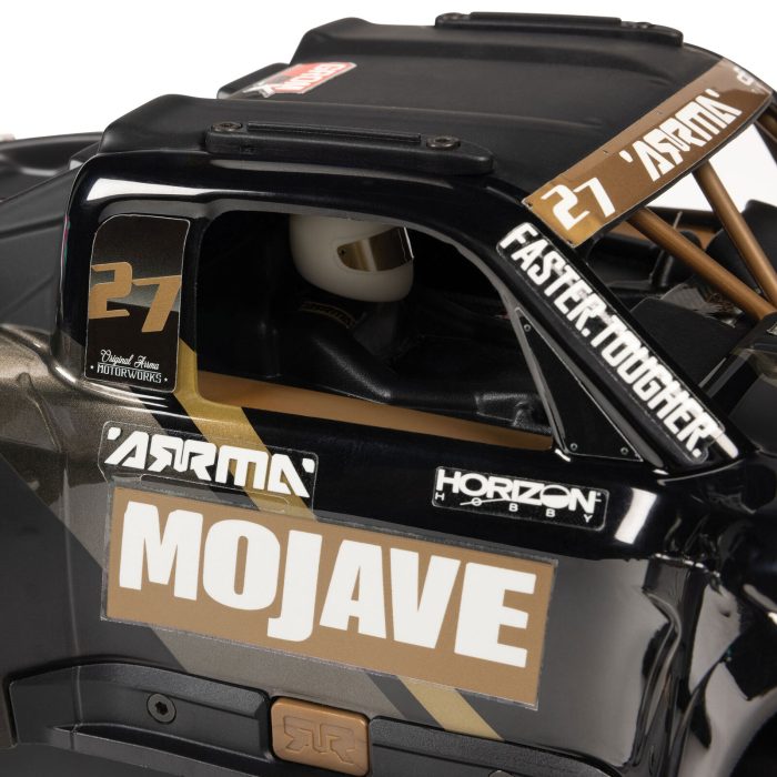ARRMA 1/16 MOJAVE GROM 223S DSC 4X4 RTR Brushless Desert Truck, Black (without battery-charger) - Image 13