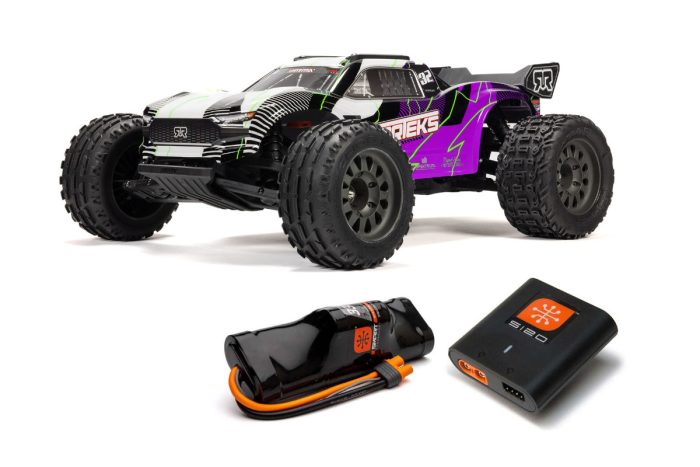 ARRMA 1/10 VORTEKS 2WD RTR Brushed Stadium Truck (Battery & Charger Included), Purple