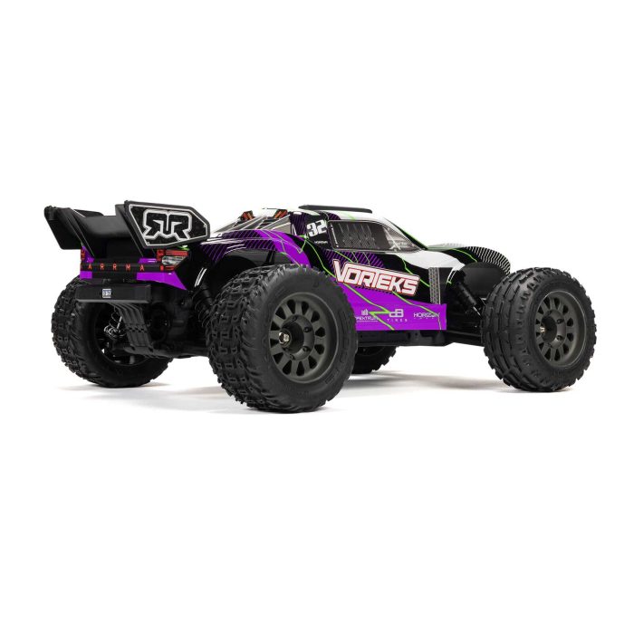 ARRMA 1/10 VORTEKS 2WD RTR Brushed Stadium Truck (Battery & Charger Included), Purple - Image 13