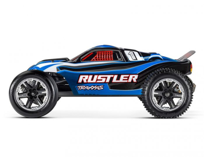 TRAXXAS Rustler 2WD 1/10 RTR TQ Blue USB - With Battery/Charger - Image 7