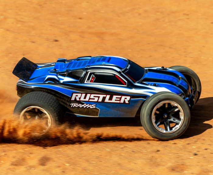 TRAXXAS Rustler 2WD 1/10 RTR TQ Blue USB - With Battery/Charger - Image 8