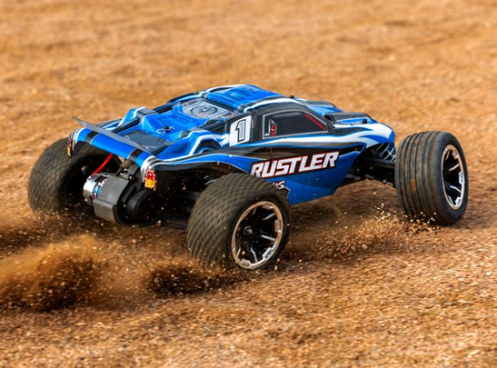 TRAXXAS Rustler 2WD 1/10 RTR TQ Blue USB - With Battery/Charger - Image 9
