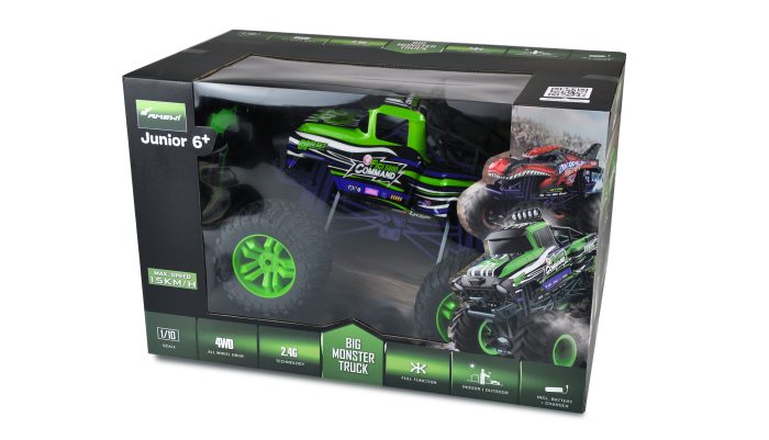 AMEWI GREEN COMMAND BIG MONSTERTRUCK 1:10, RTR 22476 - Image 7