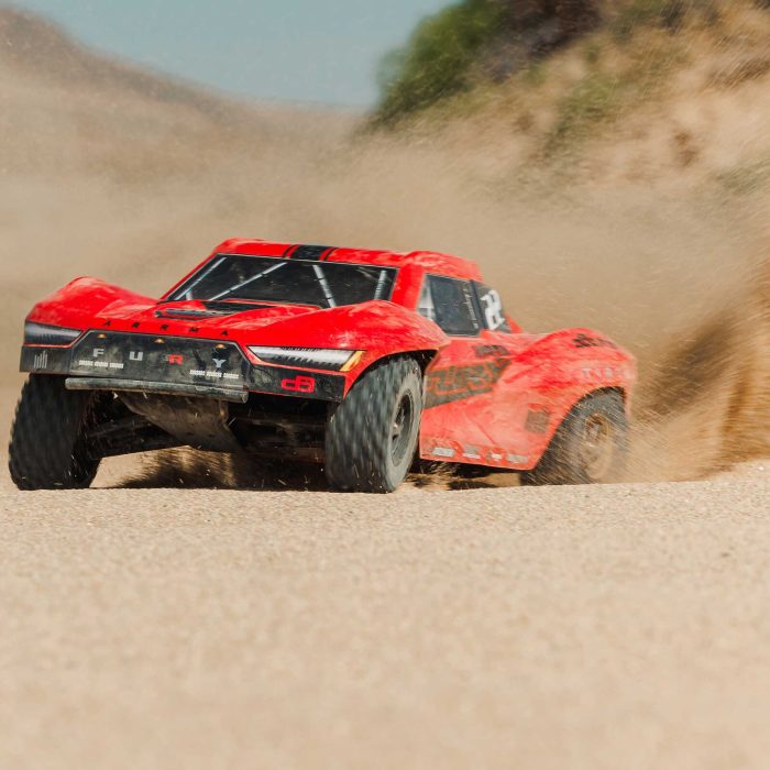 ARRMA 1/10 FURY 2WD RTR Brushed Short Course Truck (Battery & Charger Included), Red - Image 2