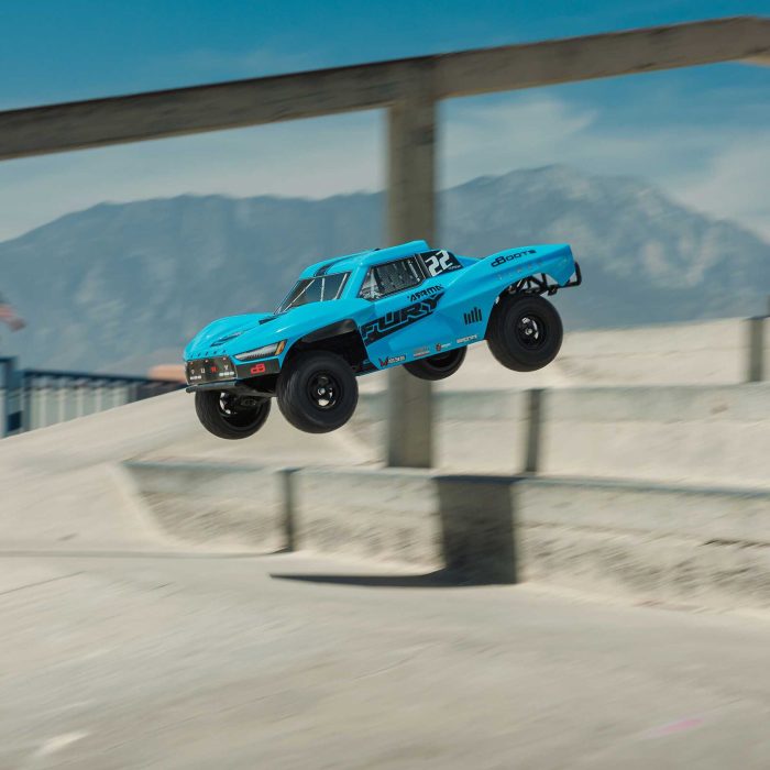 ARRMA 1/10 FURY 2WD RTR Brushed Short Course Truck (Battery & Charger Included), Blue - Image 6