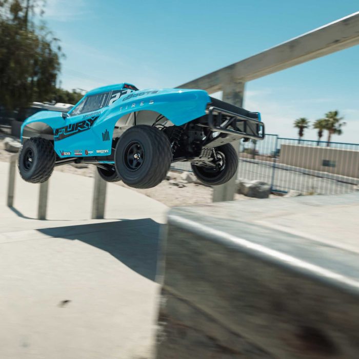 ARRMA 1/10 FURY 2WD RTR Brushed Short Course Truck (Battery & Charger Included), Blue - Image 7