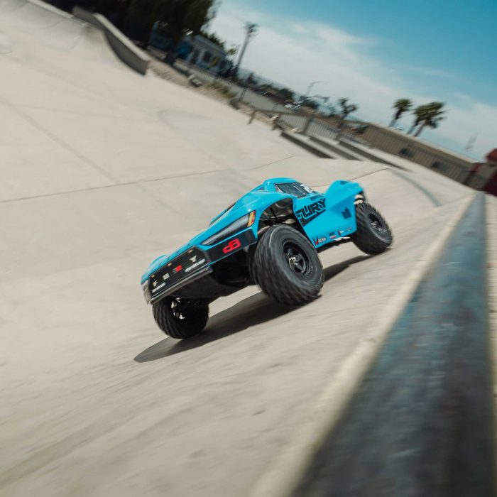 ARRMA 1/10 FURY 2WD RTR Brushed Short Course Truck (Battery & Charger Included), Blue - Image 8