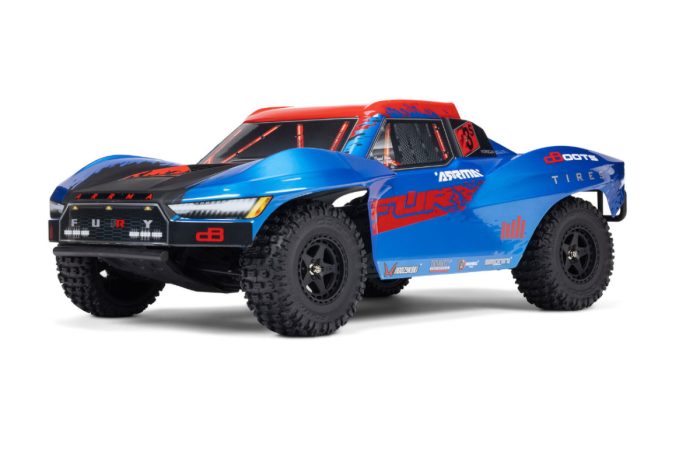 ARRMA 1/10 FURY 223S DSC 2WD RTR Brushless Short Course Truck, Blue (without Battery-Charger)